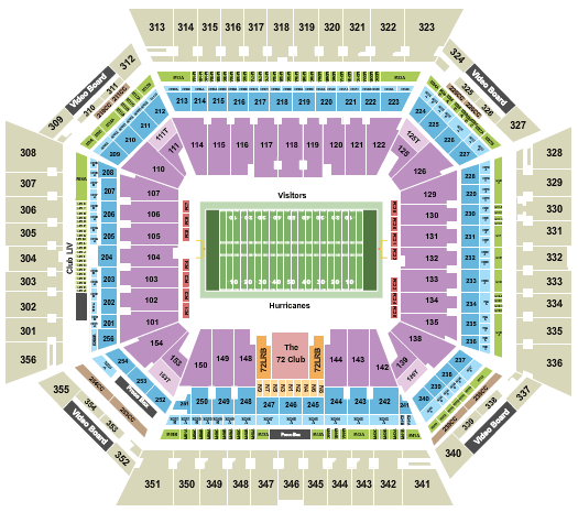 Hard Rock Stadium National Championship Seating Chart